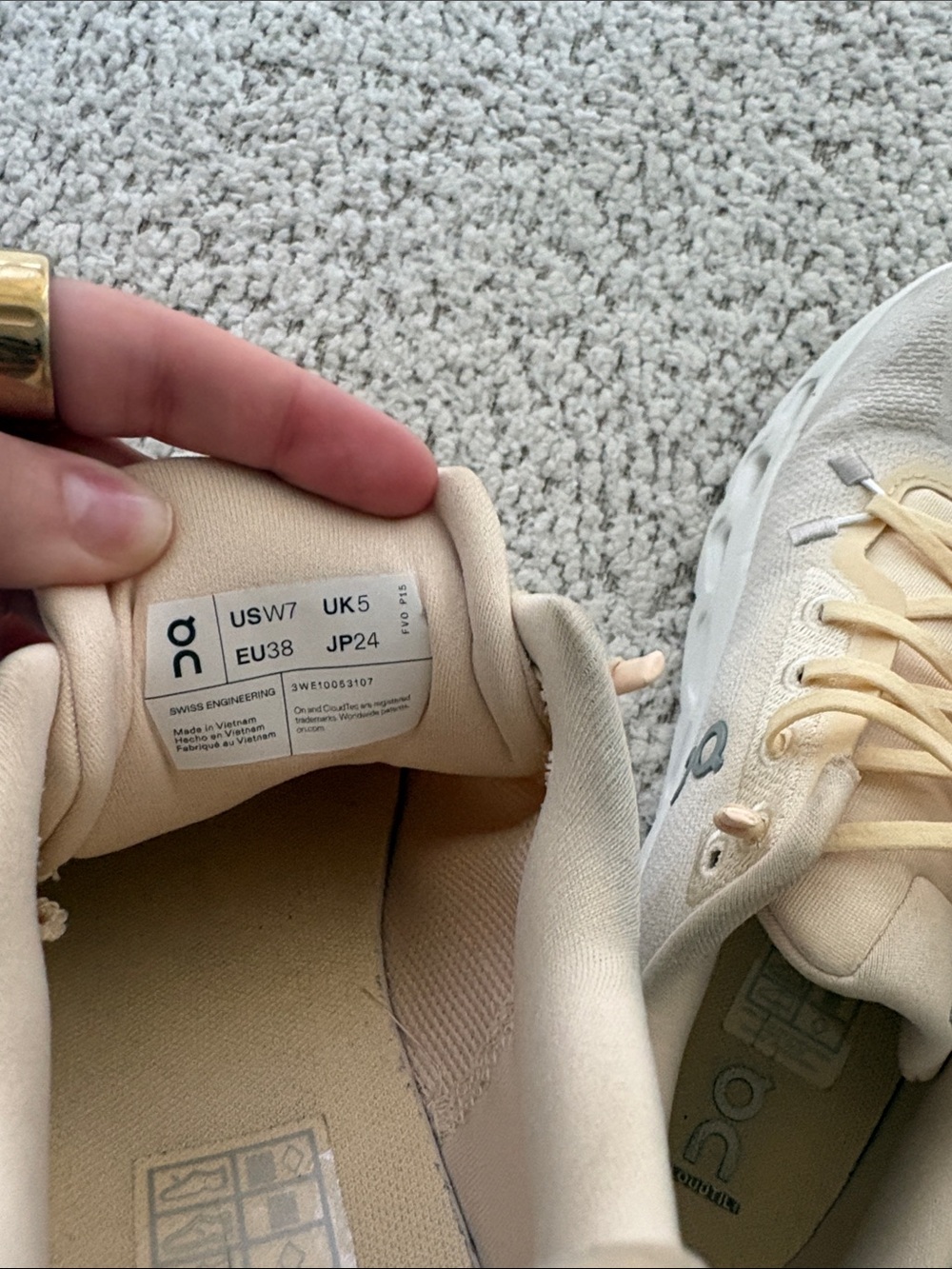 On Running Cloudwomen Neutral Beige & Yellow Running Sneakers - Picture 6 of 6